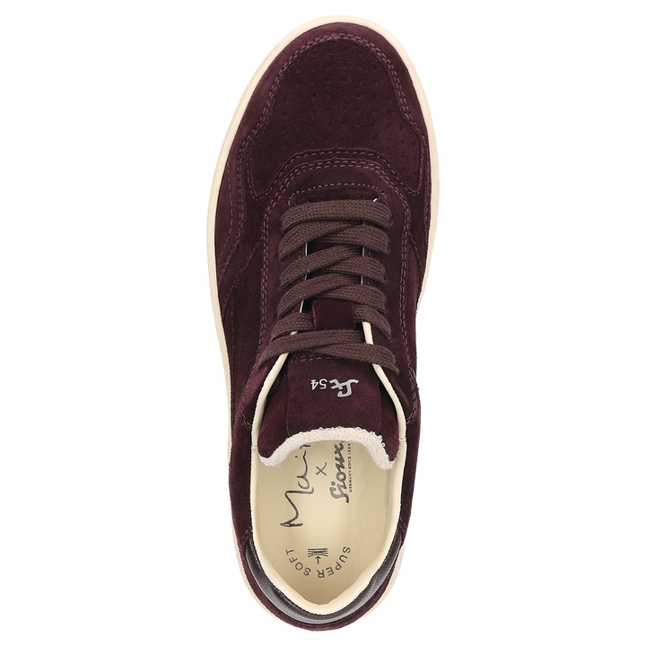 Sioux Maites sneaker 004 Damen in dunkelrot – Ansicht von oben